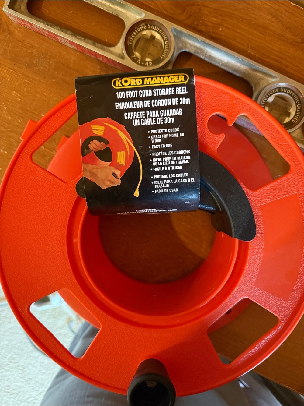 Kord Manager 100ft Cord Storage Reel - Bright Red